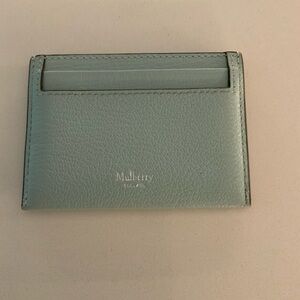 Mulberry brand light blue card holder.